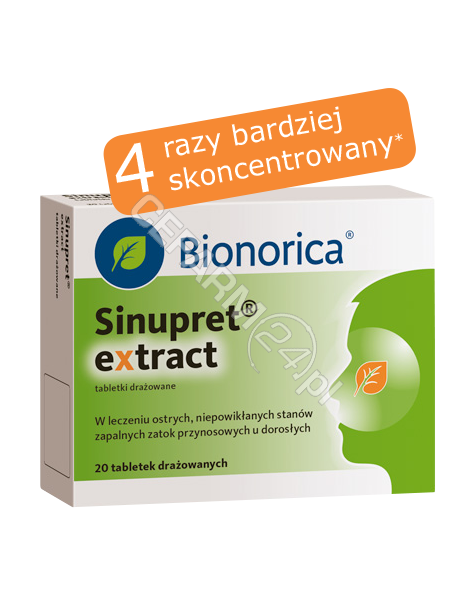 BIONORICA Sinupret extract 160 mg x 20 tabl drażowanych