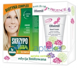 N.P.ZDROVIT SP Z O.O. Skrzypovita 1 x dziennie Biotyna Complex 42 tab. + Olivenol krem do rąk 50ml GRATIS