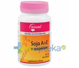 BIOGARDEN SP. Z O.O. Soja A+E z wapniem 60 tabletek