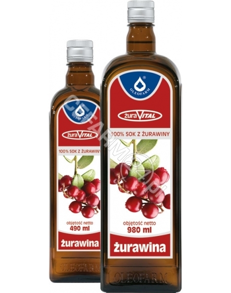 OLEOFARM Sok z żurawiny ŻuraVital 980 ml