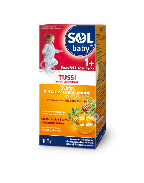 SEQUOIA Solbaby tussi syrop dla dzieci powyżej 1 roku 100 ml (data ważności <span class=
