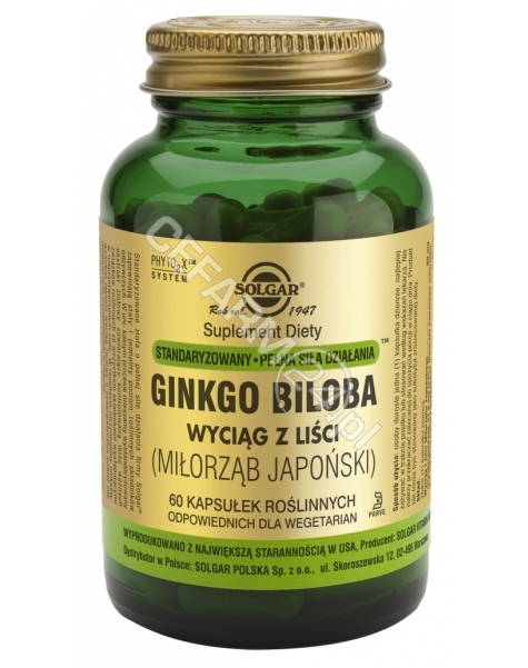 SOLGAR Solgar Ginkgo Biloba (miłorząb japoński) x 60 kaps