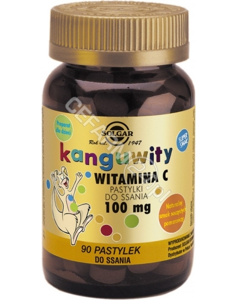 SOLGAR Solgar Kanguwity Witamina C 100 mg x 90 pastylek do ssania