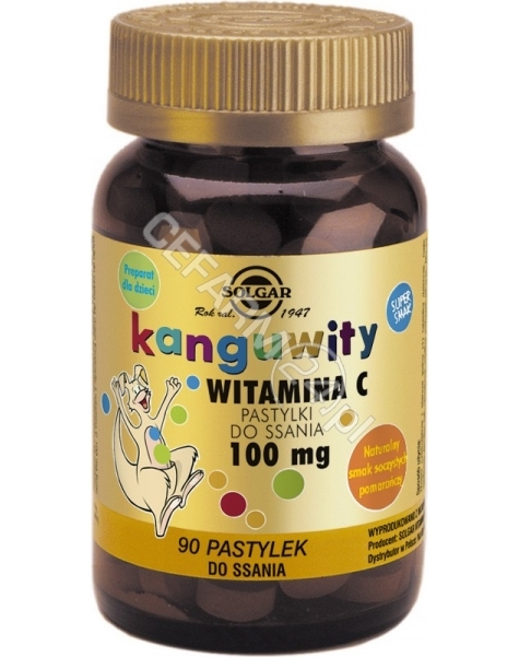 SOLGAR Solgar Kanguwity Witamina C 100 mg x 90 pastylek do ssania