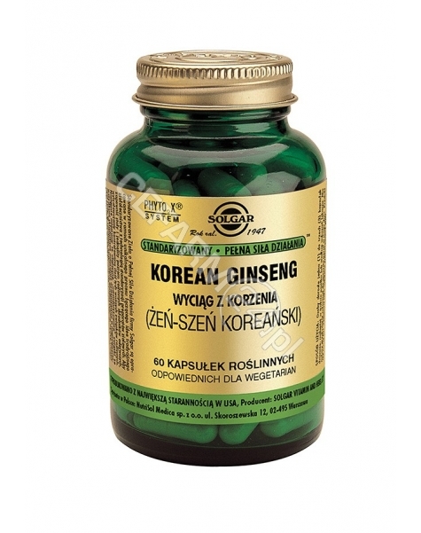 SOLGAR Solgar Korean Ginseng (Żeńszeń Koreański) x 60 kaps