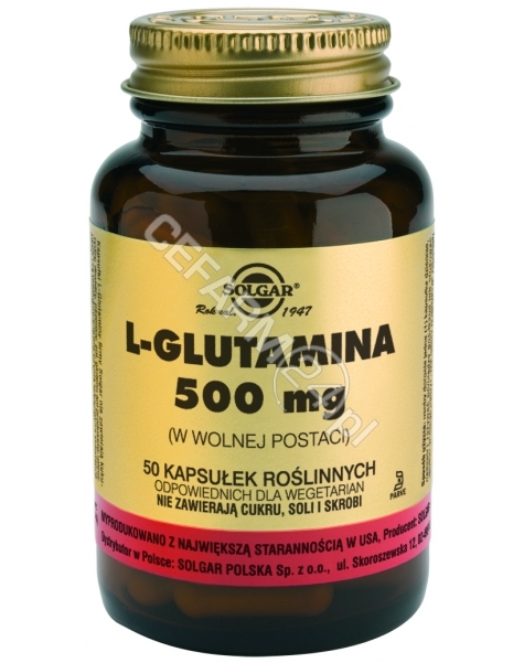 SOLGAR Solgar L- Glutamina 500 mg x 50 kaps