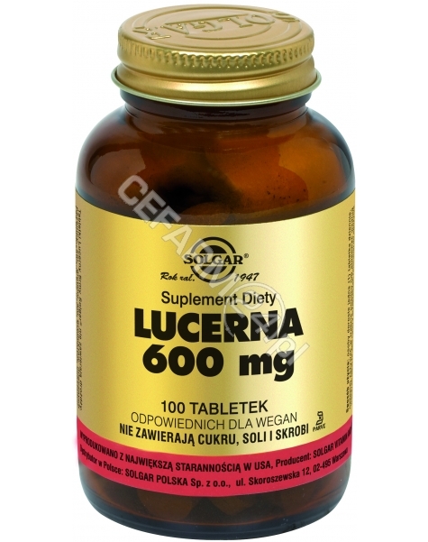 SOLGAR Solgar Lucerna 600 mg x 100 tabl