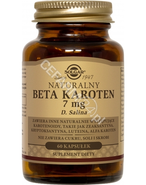 SOLGAR Solgar Naturalny Beta Karoten 7 mg x 60 kaps