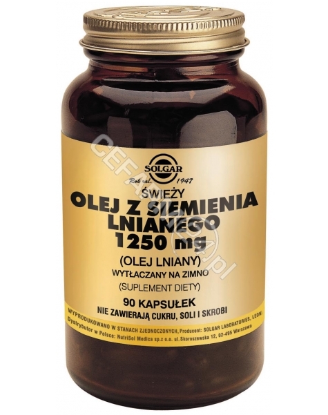 SOLGAR Solgar Olej z Siemienia Lnianego 1250 mg x 90 kaps