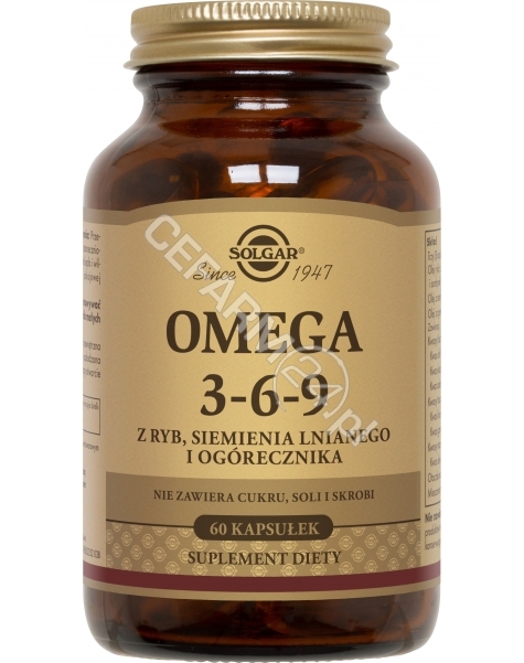 SOLGAR Solgar Omega 3-6-9 x 60 kaps (z ryb, siemienia lnianego i ogórecznika)