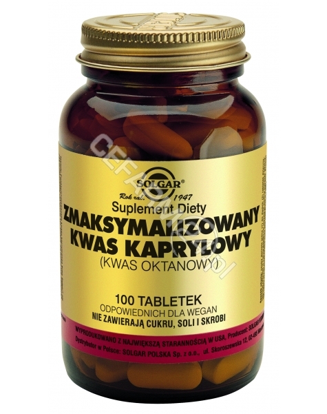 SOLGAR Solgar Zmaksymalizowany Kwas Kaprylowy x 100 tabl