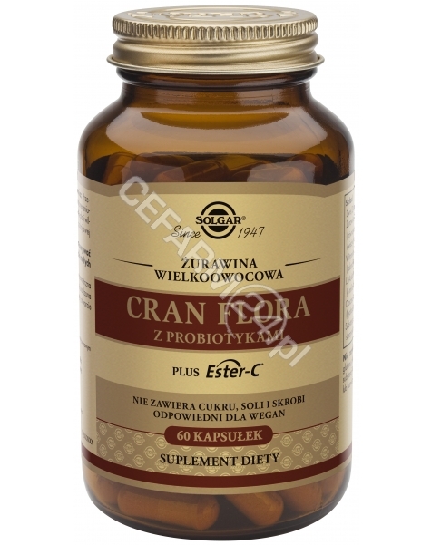 SOLGAR Solgar Żurawina Cran Flora z probiotykami i Ester-C x 60 kaps