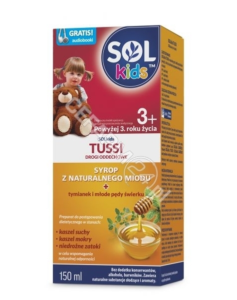 SEQUOIA Solkids tussi syrop dla dzieci powyżej 3 roku 150 ml