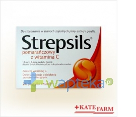 BOOTS HEALTHCARE SP.Z O.O. Strepsils pomaranczowy z witaminą C 24 pastylki