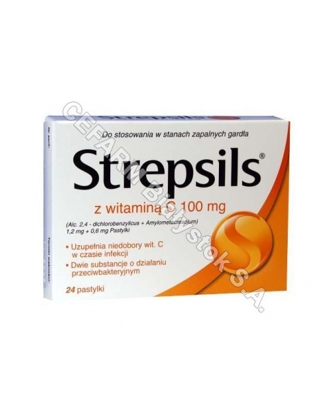 BOOTS Strepsils pomarańczowy z witaminą c x 24 tabl do ssania