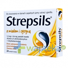 BOOTS HEALTHCARE SP.Z O.O. Strepsils z naturalnym miodem i cytryną 24 pastylki