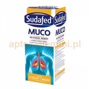 Johnson & Johnson Sudafed Muco na kaszel mokry, miód i cytryna, 150ml