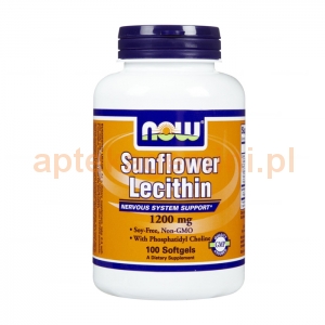 NOW FOODS Sunflower Lecithin, 1200mg, 100 kapsułek