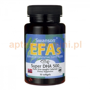 SWANSON Super DHA 500mg, SWANSON, 30 kapsułek