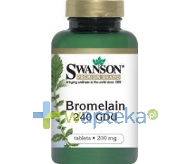 Swanson Health Products SWANSON Bromelina 200mg 100 tabletek