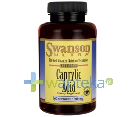 Swanson Health Products SWANSON Caprylic Acid 600mg 60 kapsułek