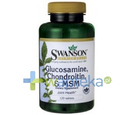 Swanson Health Products SWANSON Glukozamina Chondroityna & MSM 120 tabletek
