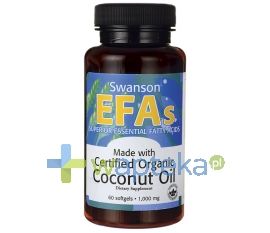 Swanson Health Products SWANSON Kokos Coconut Oil 1000mg 60 kapsułek