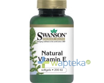 Swanson Health Products SWANSON Witamina E naturalna 200IU 100 kasułek