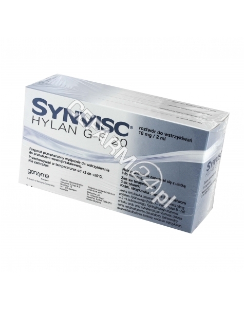 GENZYME Synvisc 16 mg/2ml x 3 ampułkostrzykawki po 2 ml