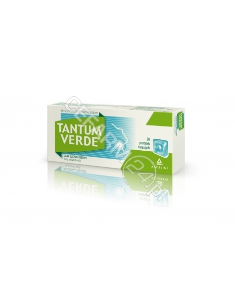 ANGELINI Tantum verde 3 mg x 20 pastylek do ssania o smaku eukaliptusowym