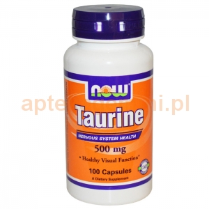 NOW FOODS Taurine, 500mg, 100 kapsułek