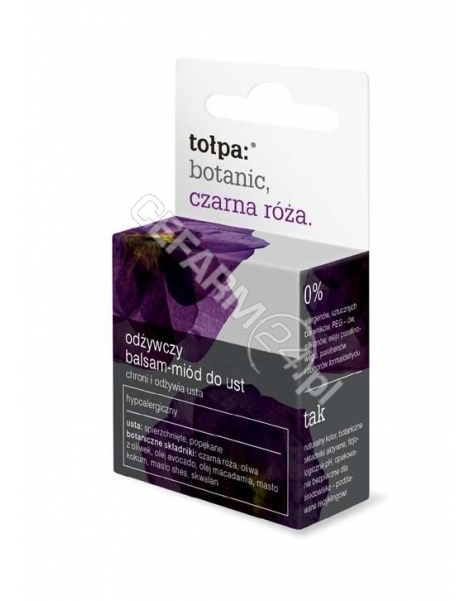 TORF CORPORA Tołpa Botanic Czarna Róża odżywczy balsam-miód do ust 8 g