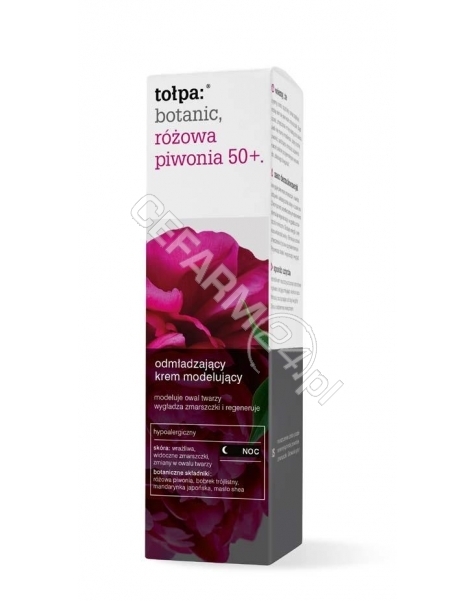 TORF CORPORA Tołpa Botanic Różowa Piwonia 50+ odmładzający krem modelujący na noc 40 ml