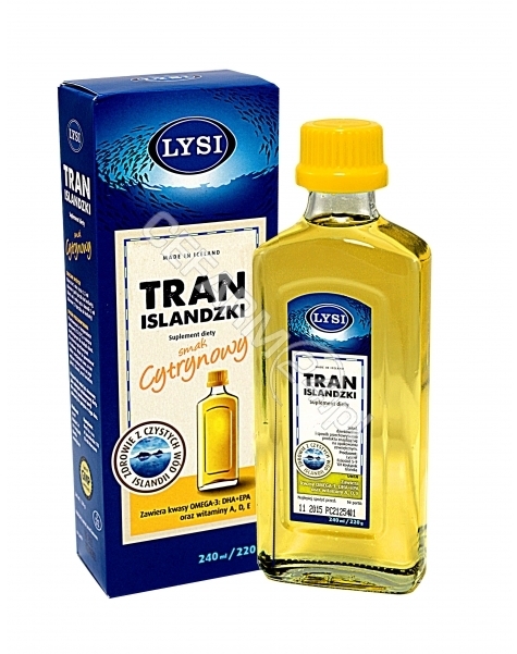 LYSI Tran islandzki Lysi cytrynowy 240 ml