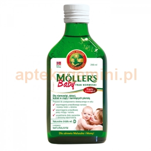 ORKLA HEALTH AS Tran Mollers Baby, naturalny, powyżej 6 miesiąca, 250ml