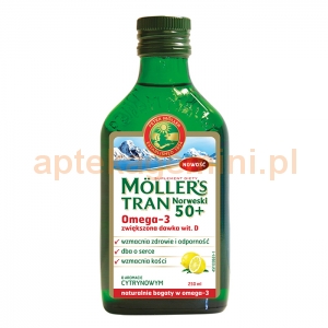 ORKLA HEALTH AS Tran Mollers norweski 50+, cytrynowy, 250ml