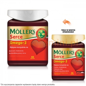 ORKLA HEALTH AS Tran Mollers Omega-3 Serce, 60 kapsułek