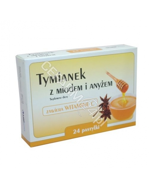 MSFARMA Tymianek z miodem i anyżem x 24 pastylek do ssania
