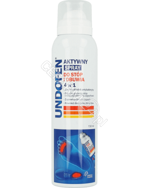 OMEGA PHARMA Undofen aktywny spray do stóp i obuwia 4w1 150 ml