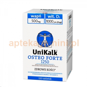 ORKLA HEALTH AS Unikalk Osteo Forte 1250, 120 tabletek
