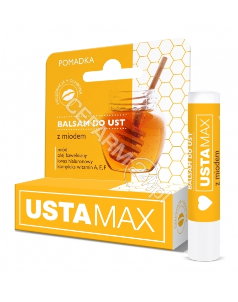 MAXMEDICAL Ustamax balsam do ust z miodem 4,9 g
