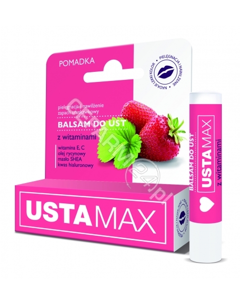 MAXMEDICAL Ustamax balsam do ust z witaminami 4,9 g