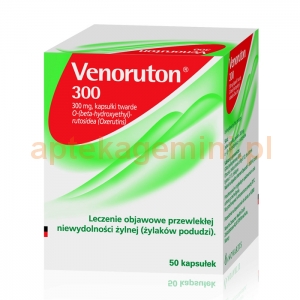 INPHARM Venoruton 300mg, 50 kapsułek IMPORT RÓWNOLEGŁY