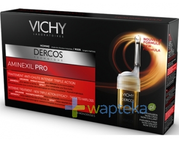 VICHY VICHY DERCOS AMINEXIL PRO Płyn przeciw wypadaniu włosów dla Mężczyzn 12+6 ampułek