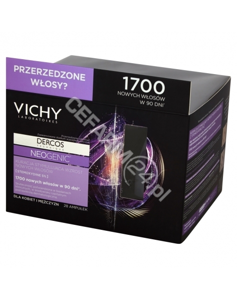 VICHY Vichy dercos neogenic - kuracja stymulująca wzrost nowych włosów x 28 amp (kup 2 opakowania, a 1 opakowanie w prezencie otrzymasz od VICHY)