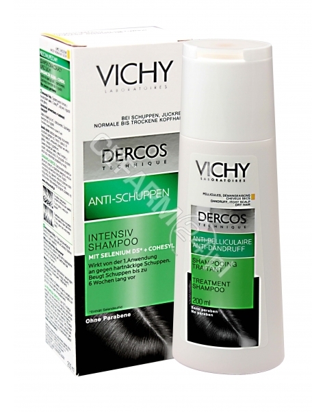 VICHY Vichy dercos - szampon zwalczający łupież suchy do włosów normalnych i suchych 200 ml