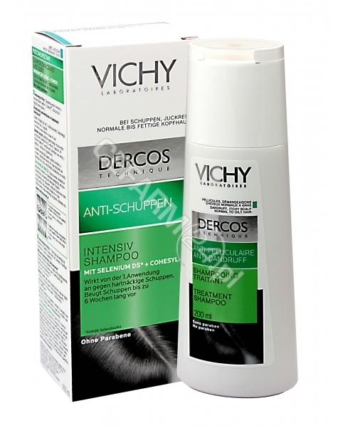 VICHY Vichy dercos - szampon zwalczający łupież tłusty do włosów normalnych i tłustych 200 ml