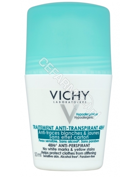 VICHY Vichy dezodorant w kulce kuracja przeciw nadmiernemu poceniu 48 h anti-trace - bez śladów na ubraniach 50 ml