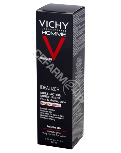 VICHY Vichy Homme Idealizer krem-żel nawilżający dla mężczyzn (częste golenie) 50 ml