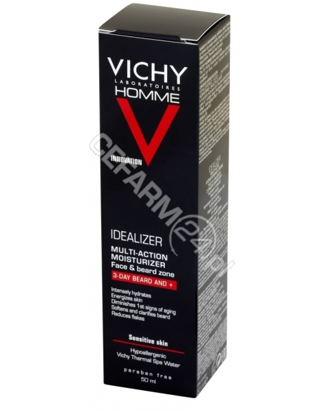 VICHY Vichy Homme Idealizer krem-żel nawilżający dla mężczyzn (zarost 3-dniowy i dłuższy) 50 ml